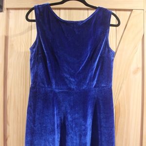 Blue Velvet Mini Dress